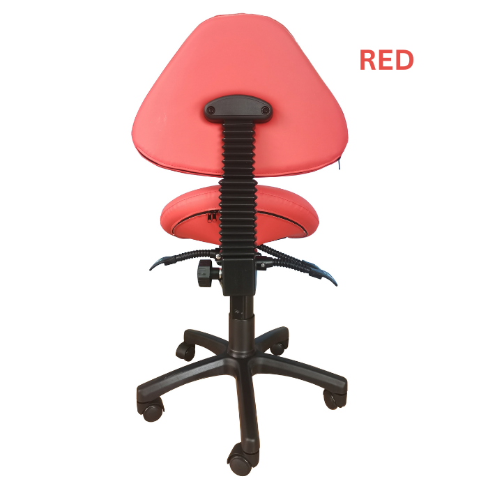 Saddle Shape Stool with Back Support and Tilt-able seat