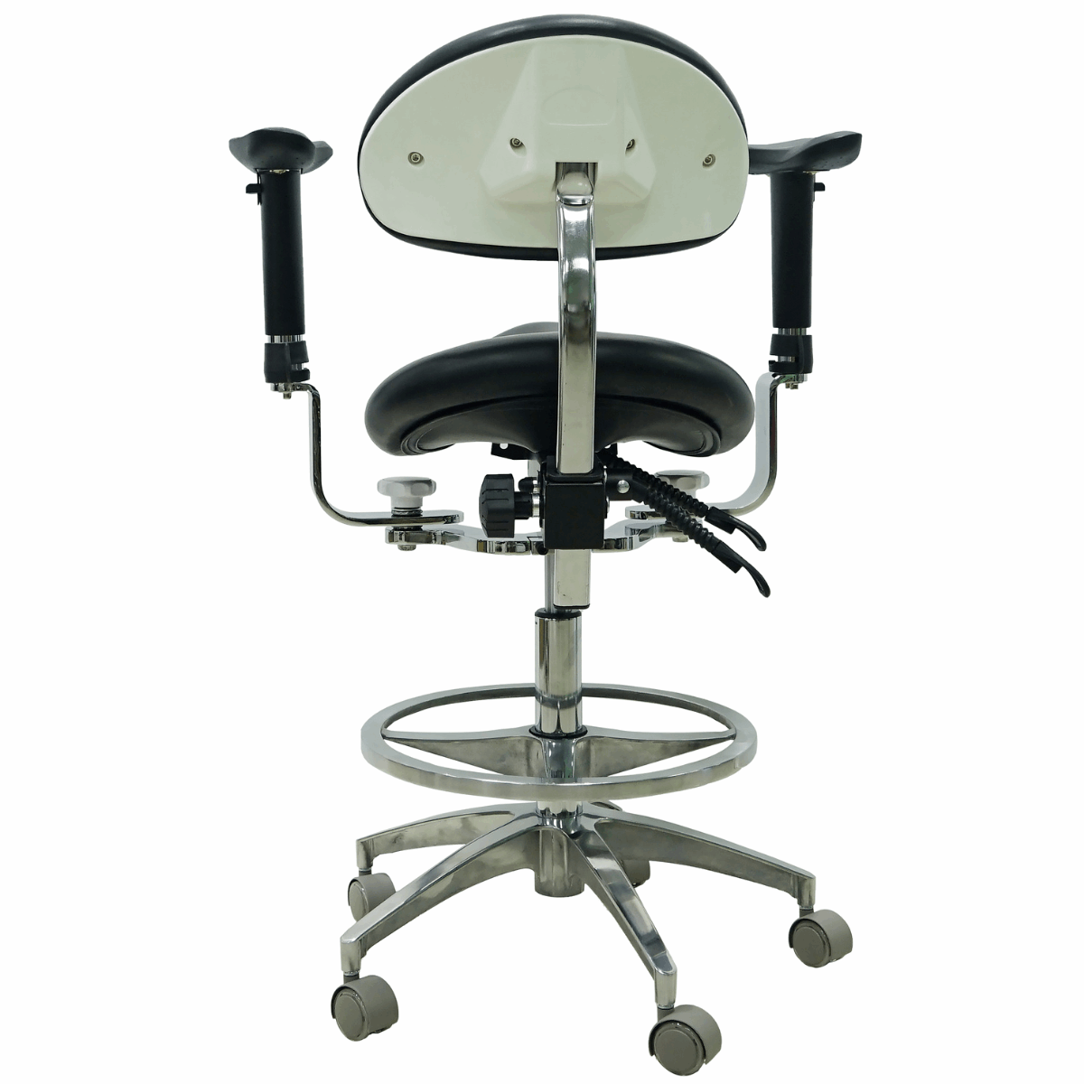 Saddle Chair with Swing-out Armrests/Elbow Supports