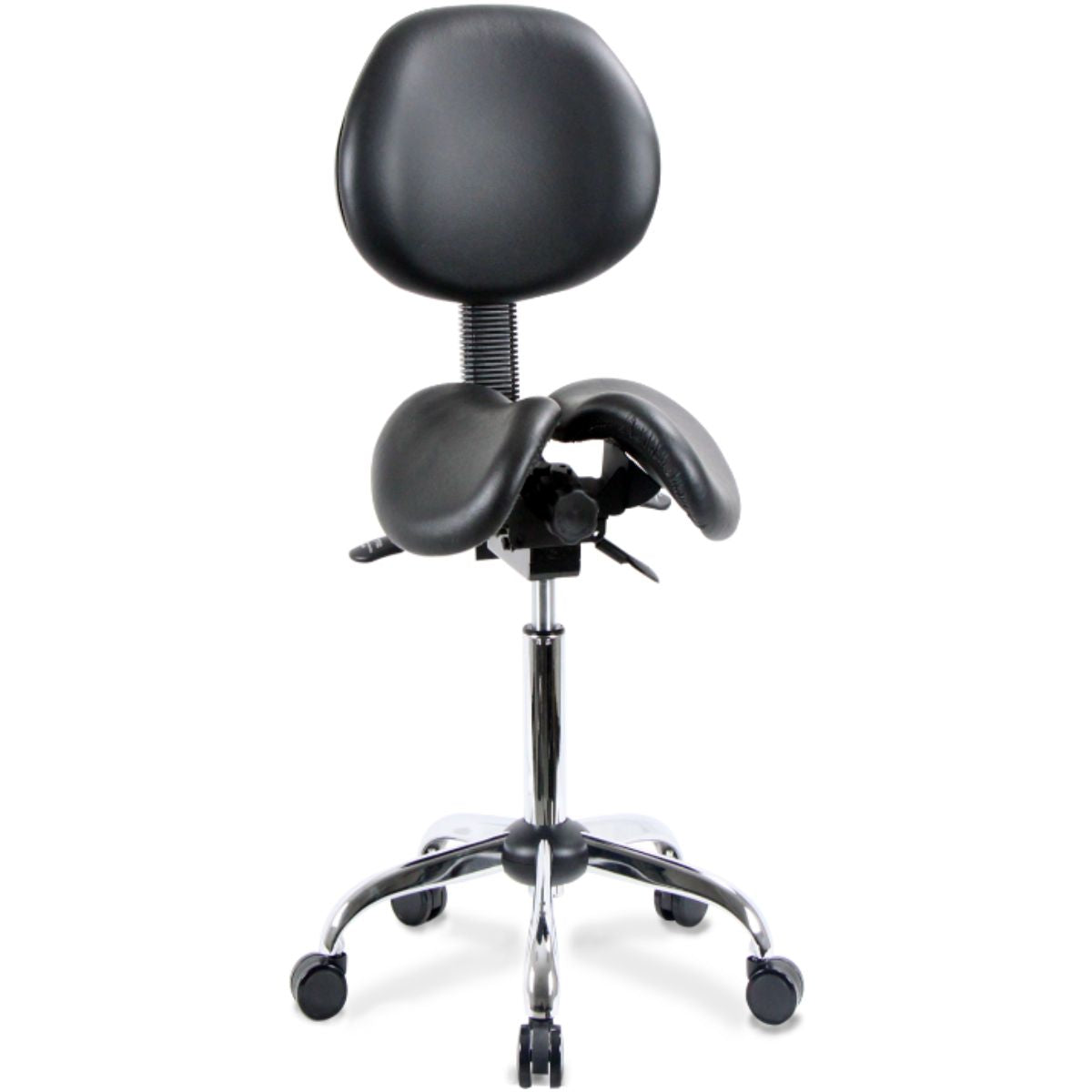 USA Patented Multi Adjustable Saddle Stool with Backrest