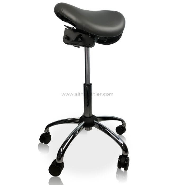 USA Patented Twin Tiltable Saddle Stool with Adjustable Seat Width and Center Gap