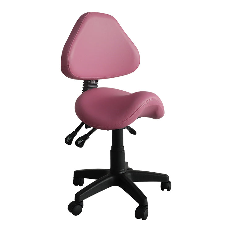 Saddle Shape Stool with Back Support and Tilt-able seat