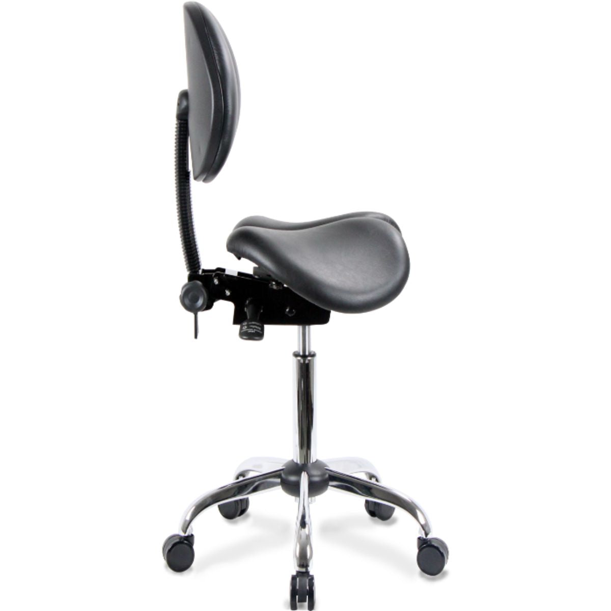 USA Patented Multi Adjustable Saddle Stool with Backrest