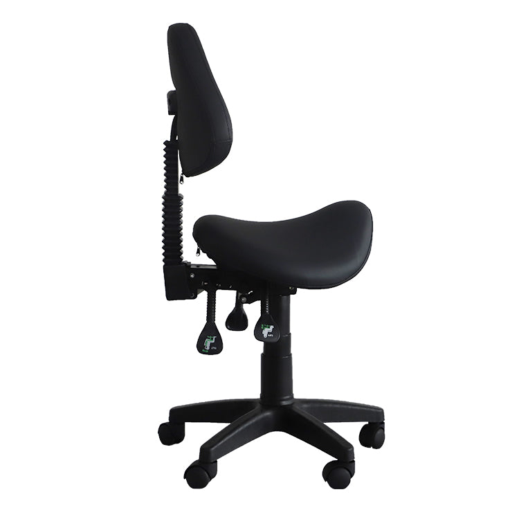 Saddle Shape Stool with Back Support and Tilt-able seat