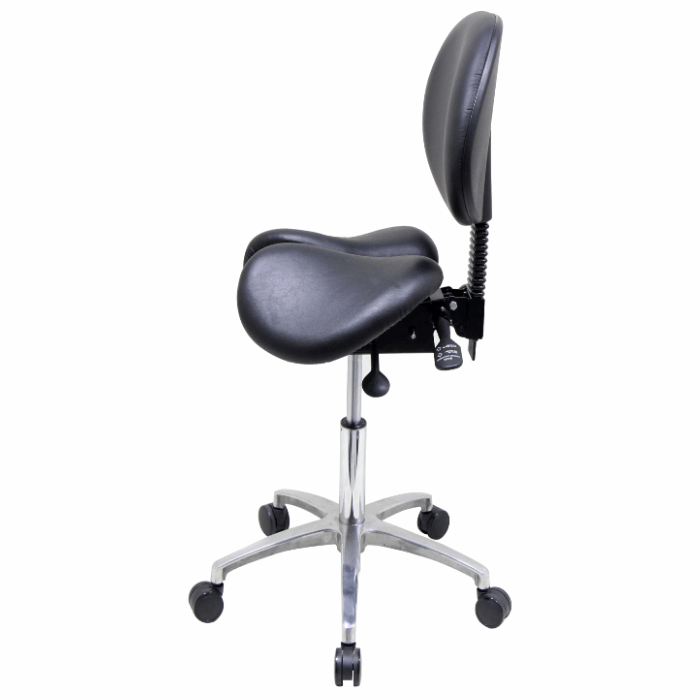 USA Patented Multi Adjustable Saddle Stool with Backrest