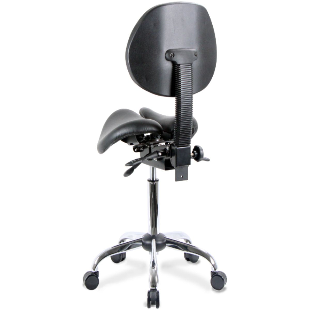 USA Patented Multi Adjustable Saddle Stool with Backrest