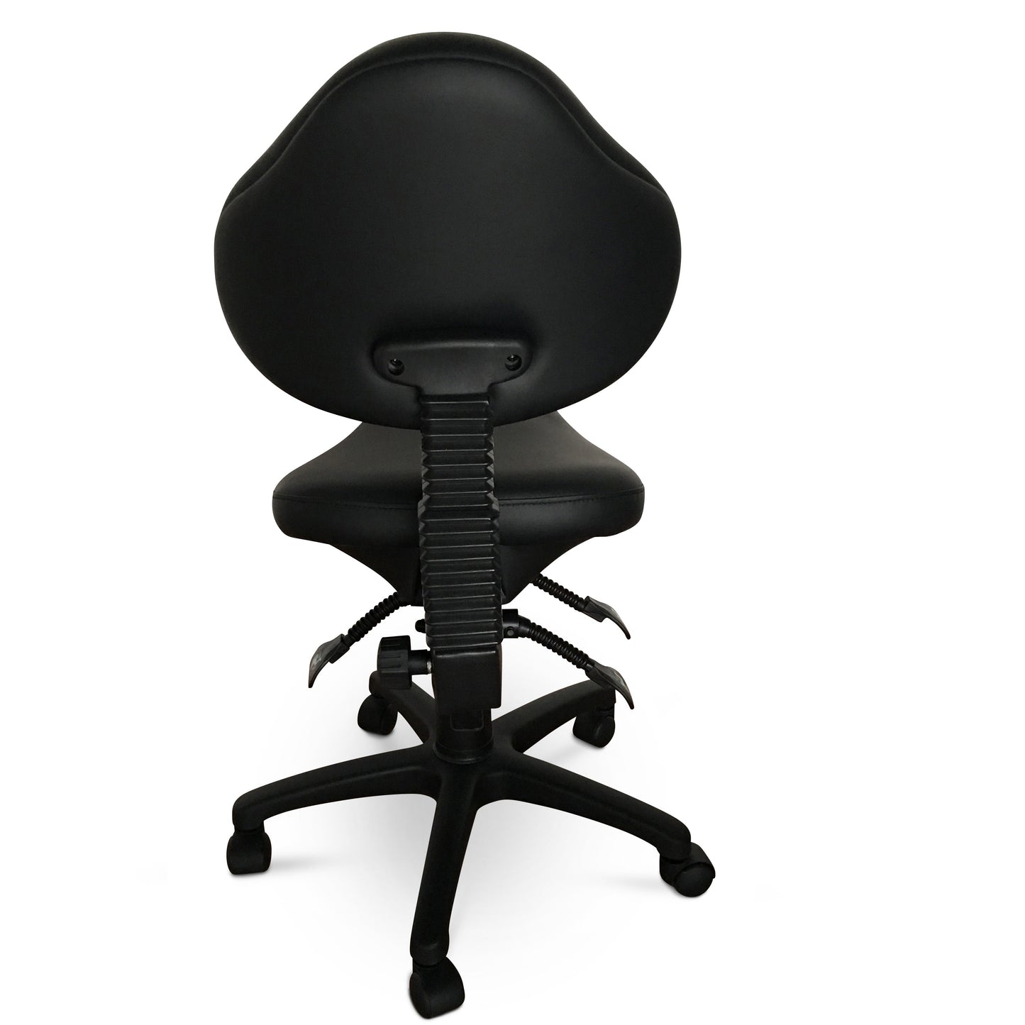 Saddle Shape Stool with Back Support and 500lbs Weight Capacity