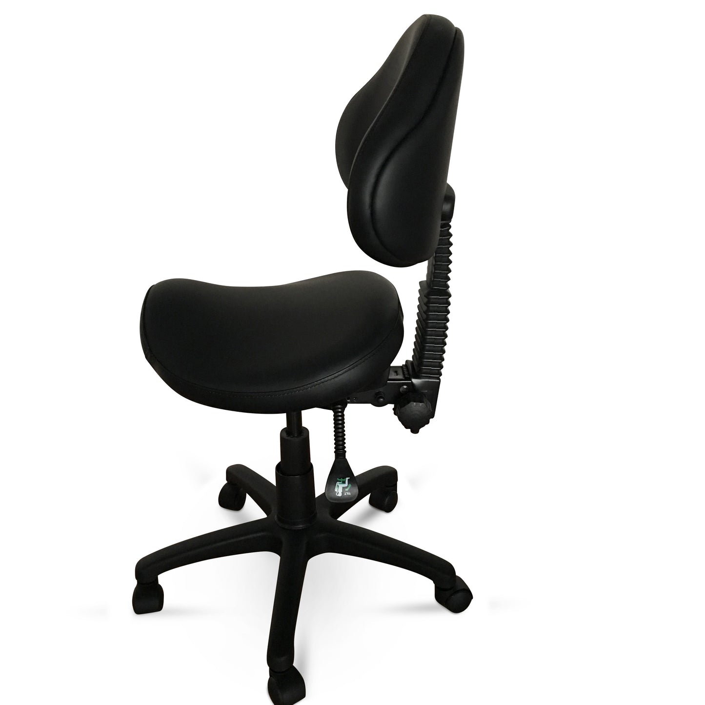 Saddle Shape Stool with Back Support and 500lbs Weight Capacity