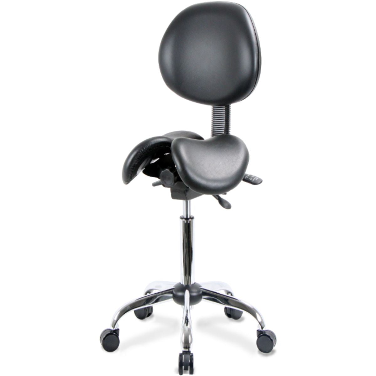 USA Patented Multi Adjustable Saddle Stool with Backrest