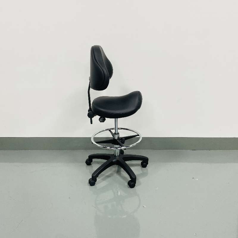 Saddle Shape Stool with Back Support and 500lbs Weight Capacity