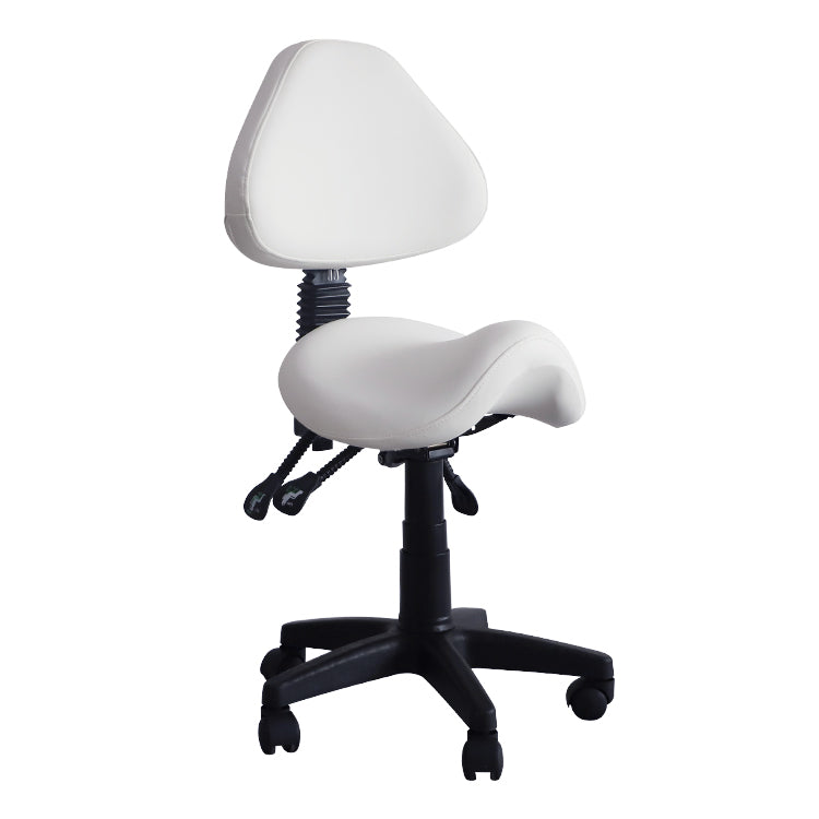Saddle Shape Stool with Back Support and Tilt-able seat