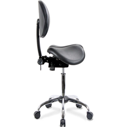 USA Patented Multi Adjustable Saddle Stool with Backrest