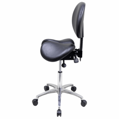 USA Patented Multi Adjustable Saddle Stool with Backrest