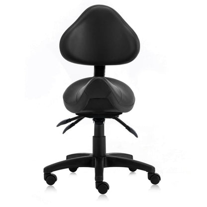 Saddle Shape Stool with Back Support and Tilt-able seat