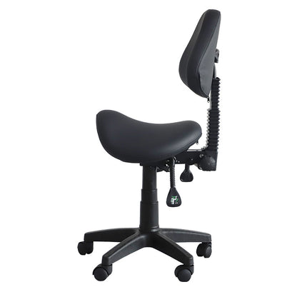 Saddle Shape Stool with Back Support and Tilt-able seat