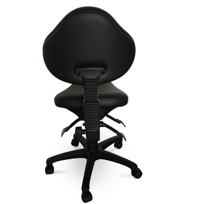 Saddle Shape Stool with Back Support and 500lbs Weight Capacity