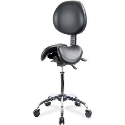 USA Patented Multi Adjustable Saddle Stool with Backrest