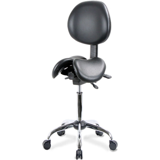 USA Patented Multi Adjustable Saddle Stool with Backrest