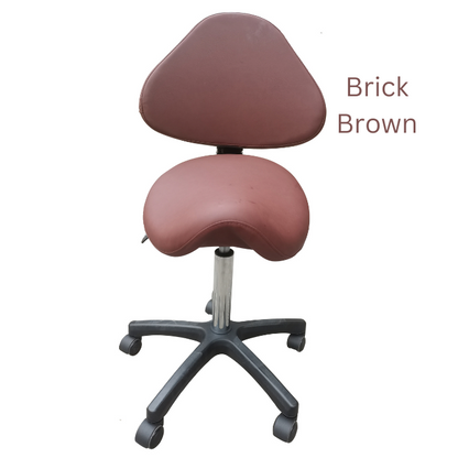 Saddle Shape Stool with Back Support and Tilt-able seat