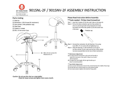 USA Patented Twin Tiltable Saddle Stool with Adjustable Seat Width and Center Gap [GENUINE LEATHER]