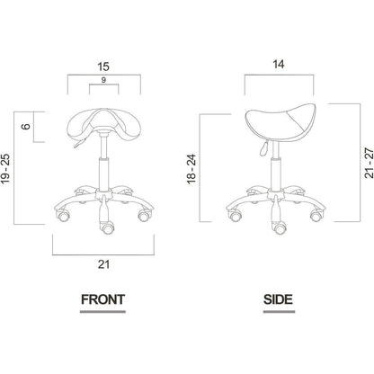 Hydraulic Saddle Rolling Ergonomic Medical Stool